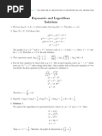 Exponents Logarithms Sol