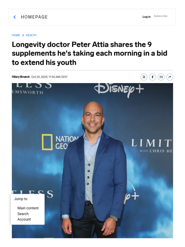 Supplements Peter Attia Takes For Longevity, Antiaging Fish Oil