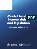 Mental Health, Human Rights and Legislation