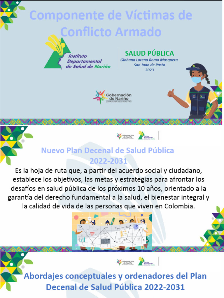 Presentación Diapositivas Plan Decenal De Salud 6 Ejes Pdf Salud