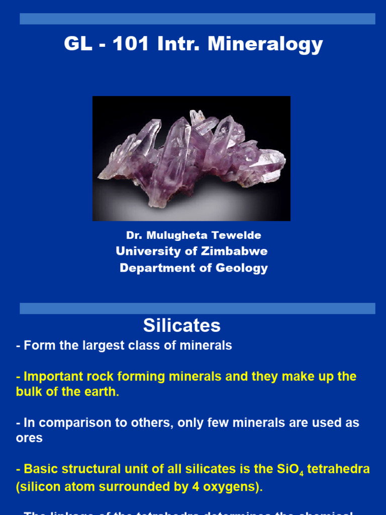 Overview of Silicate Minerals | PDF | Minerals | Natural Materials
