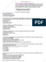 Glomerular Function of Kidney - MCQ