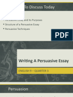 Writing A Persuasive Essay