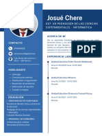 Currículum Vitae CV de Administración Simple Azul