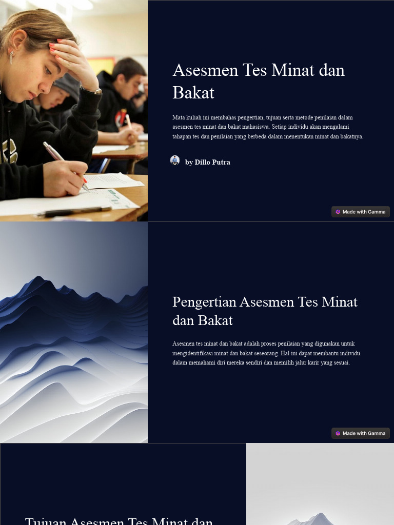 Asesmen Tes Minat Dan Bakat Pdf