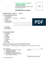 Formulir Pendaftaran Warga Belajar Baru PKBM Nurul Huda Cigugur Pangandaran