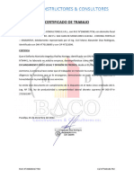 Certificado de Trabajo Maricielo Ybañez