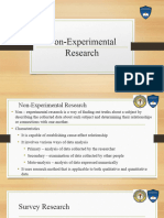 Non Experimental Research