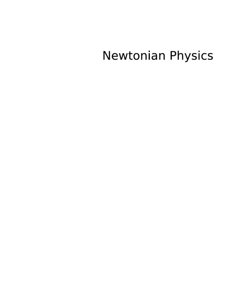 Newtonian Physics, by Benjamin Crowell | PDF | Force | Light