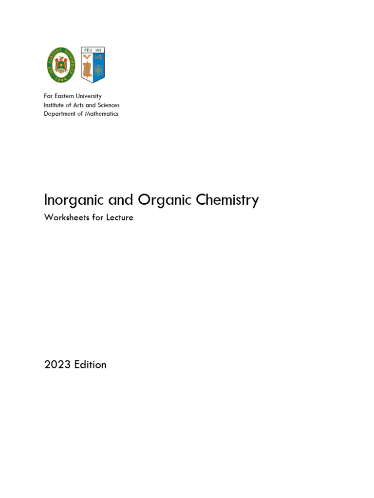 Chemistry Worksheets for Students | PDF | Chemical Compounds | Mole (Unit)