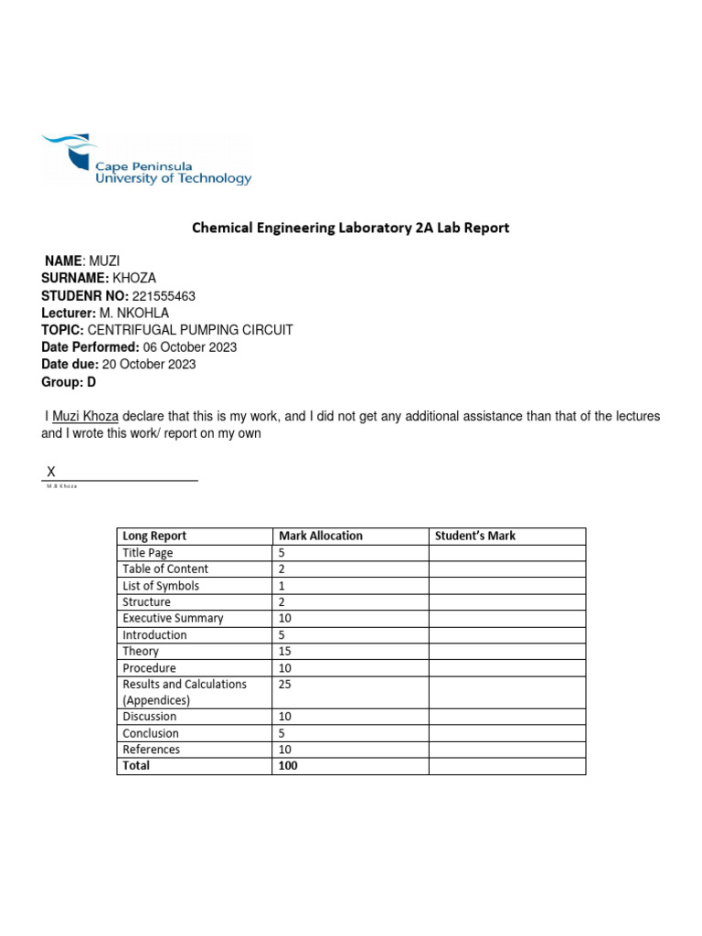 Centrifugal Pumps Report 2 PDF Pump Energy Technology