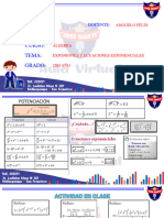 2do - Semana 3 - Leyes de Exponentes y Ecuaciones Exponenciales