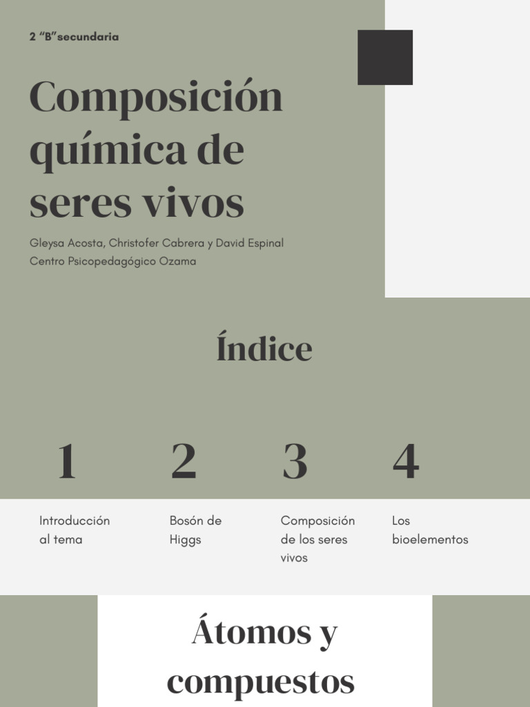 Composición química de los seres vivos | PDF
