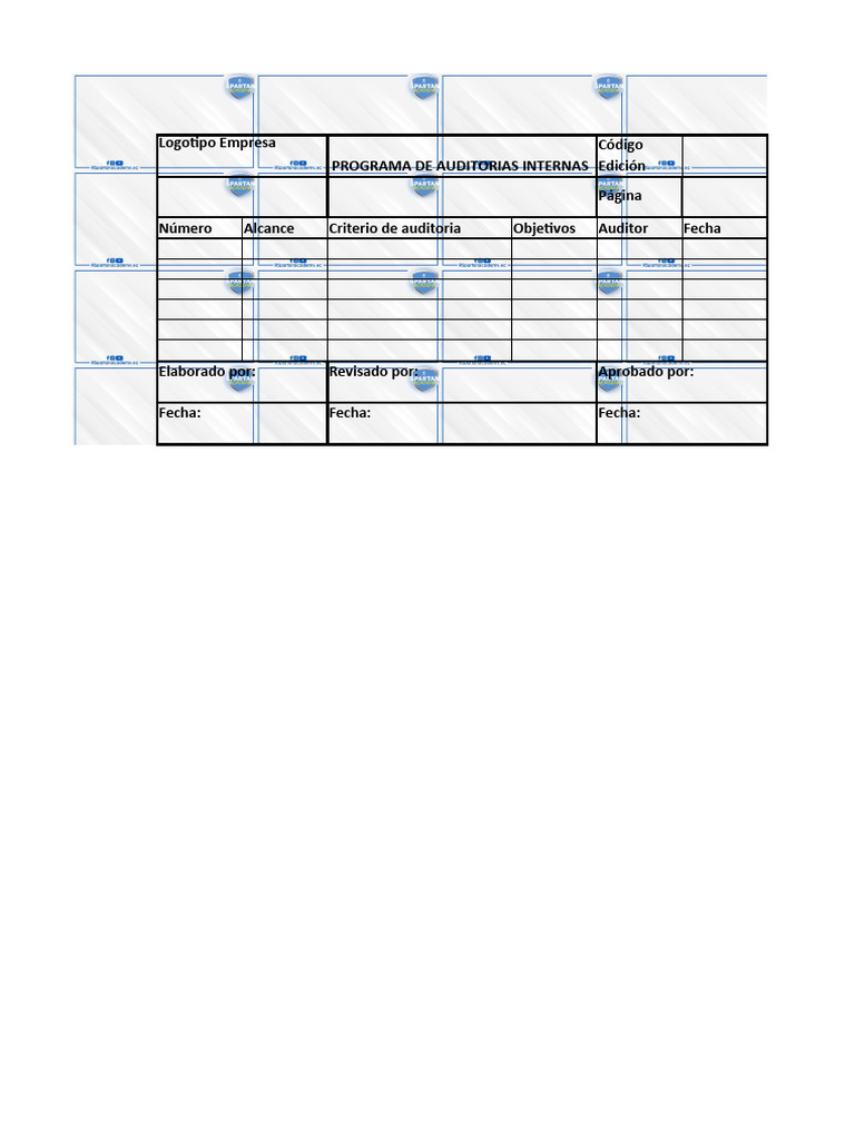 Plan de Auditoría Interna ISO 9001 | PDF | Auditoría | Contralor