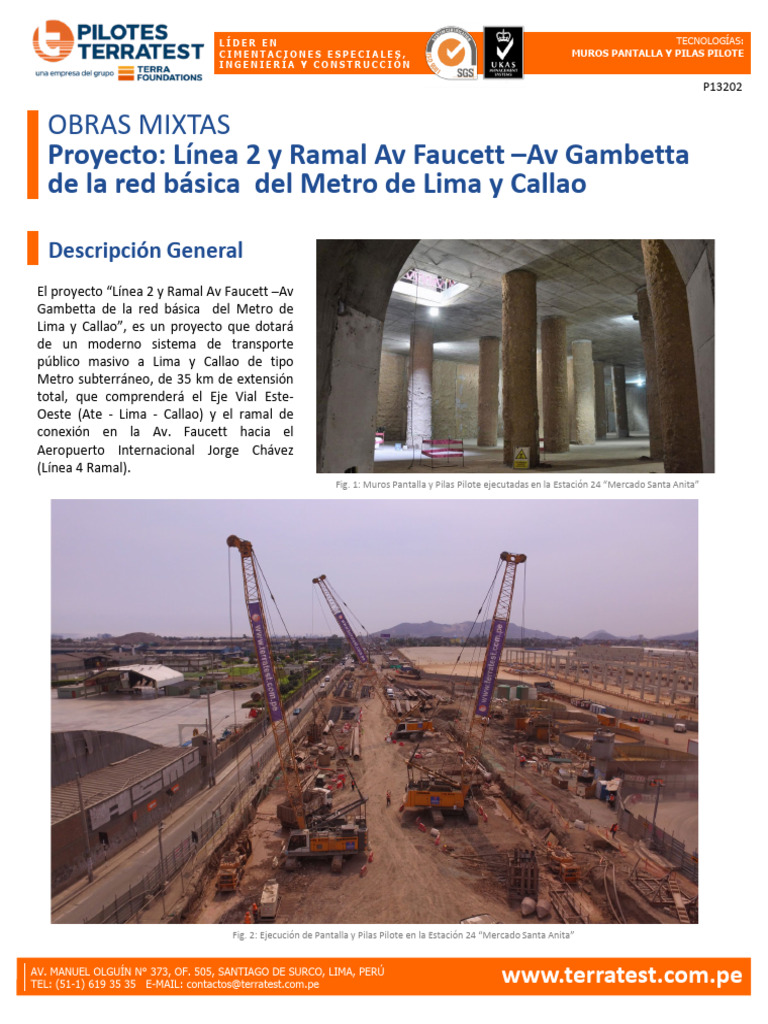Proyecto Línea 2 del Metro de Lima | PDF