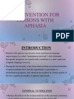 Intervention For Persons With Aphasia