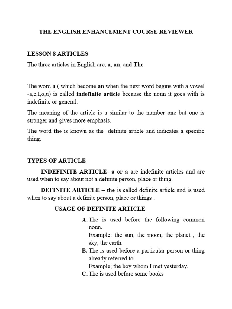 English Enhancement Course Overview | PDF | Grammatical Number | Noun