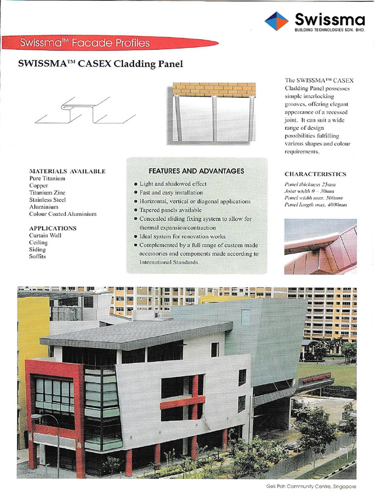 Swissma Casex® Cladding Panel | PDF