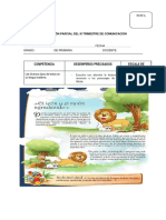 Evaluación Parcial Del III Trimestre de Comunicación para Joaquí y Shantal