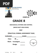 Grade 8 Tech Term 3 PAT - 2020