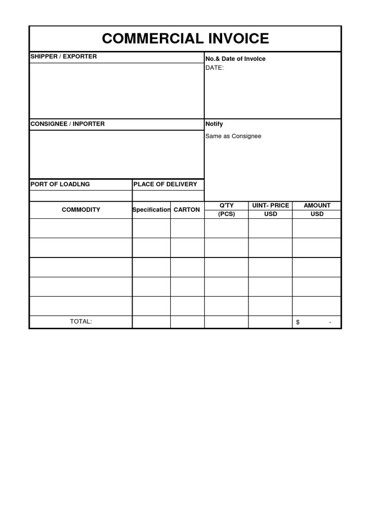Commercial Invoice | PDF