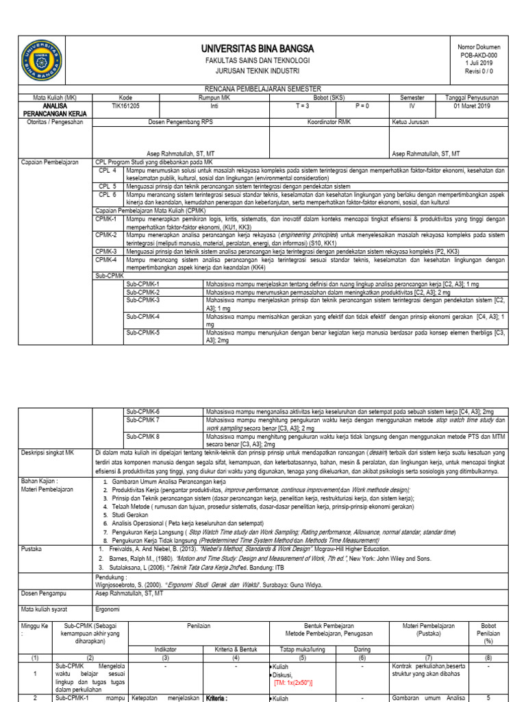 RPS Contoh | PDF