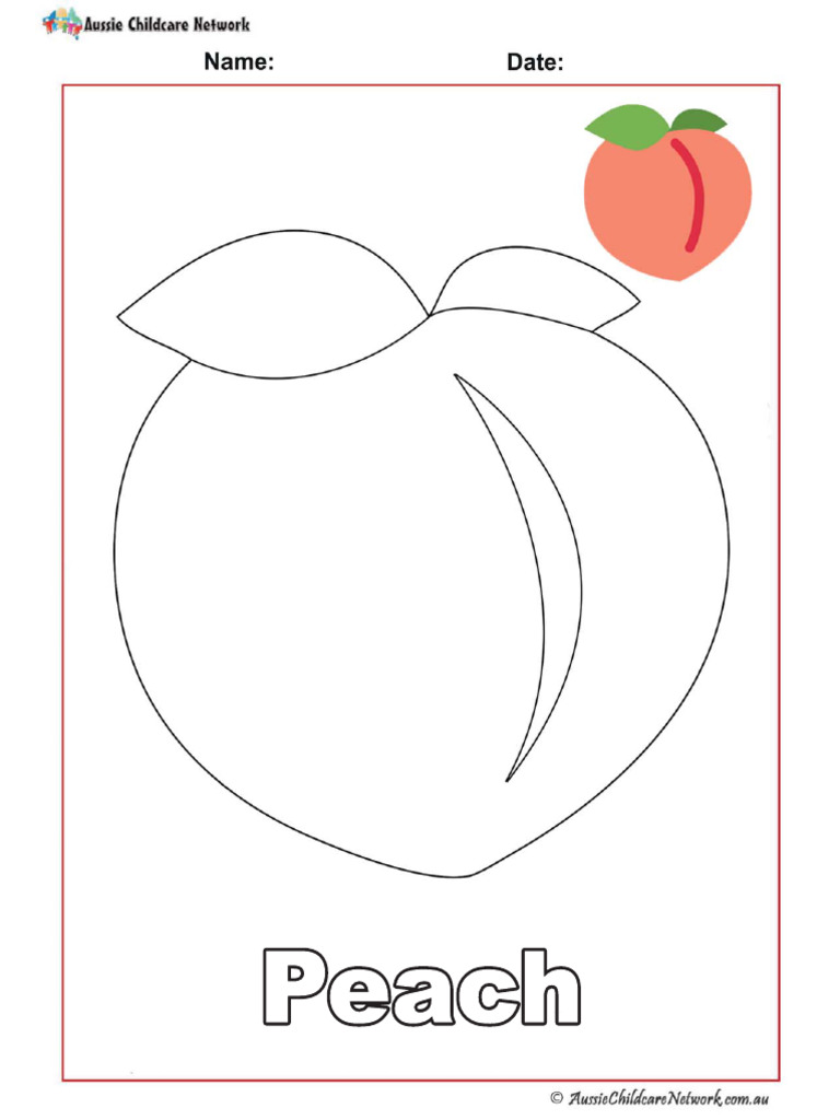 Fruit Colouring Peach | PDF