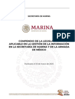 Compendio en La Legislación Aplicable en La Gestión de La Información en La Secretaría de Marina y de La Armada de México