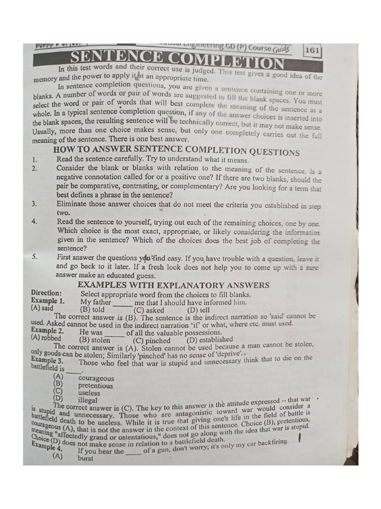 Sentence Completion Forces PDF