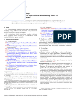 Relating To Natural and Artificial Weathering Tests of Nonmetallic Materials