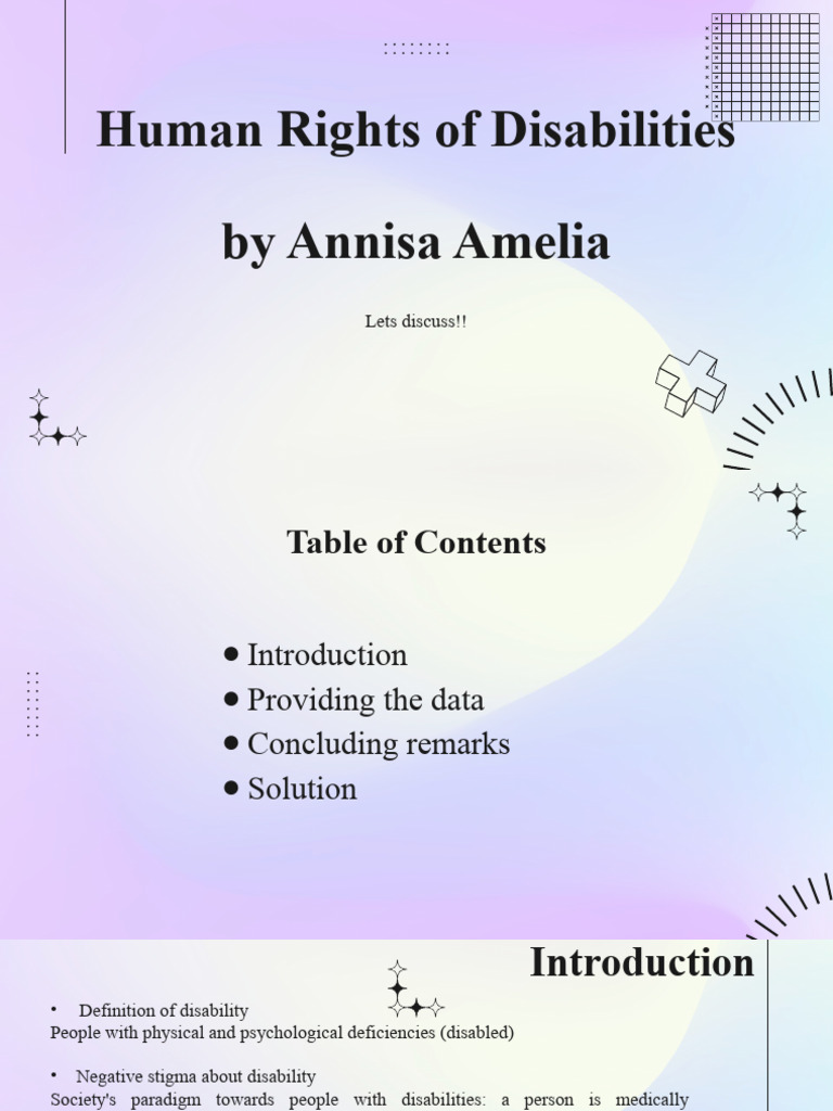 Human Rights for People with Disabilities | PDF | Social Science