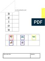 Language & Literacy 5 - Cut and Paste Vowels