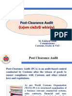 Post Clearance Audit (PCA) - SMAC