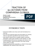 Extraction of Betacynin From Glomhrena Globasa