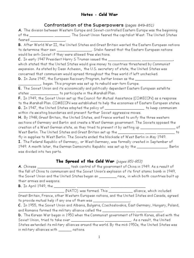 Cold War Overview: Key Events and Policies | PDF | Cuban Missile Crisis ...