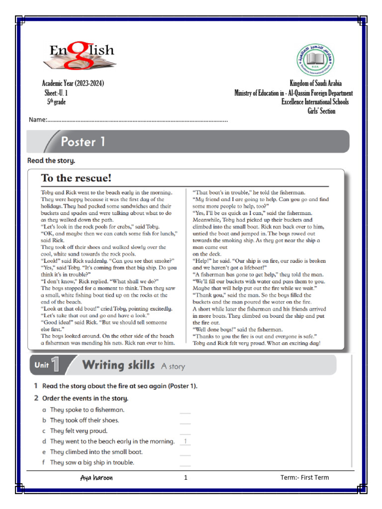 Unit 1 Writing | PDF