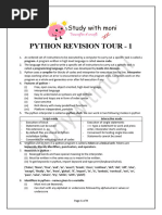 Python Revision Tours