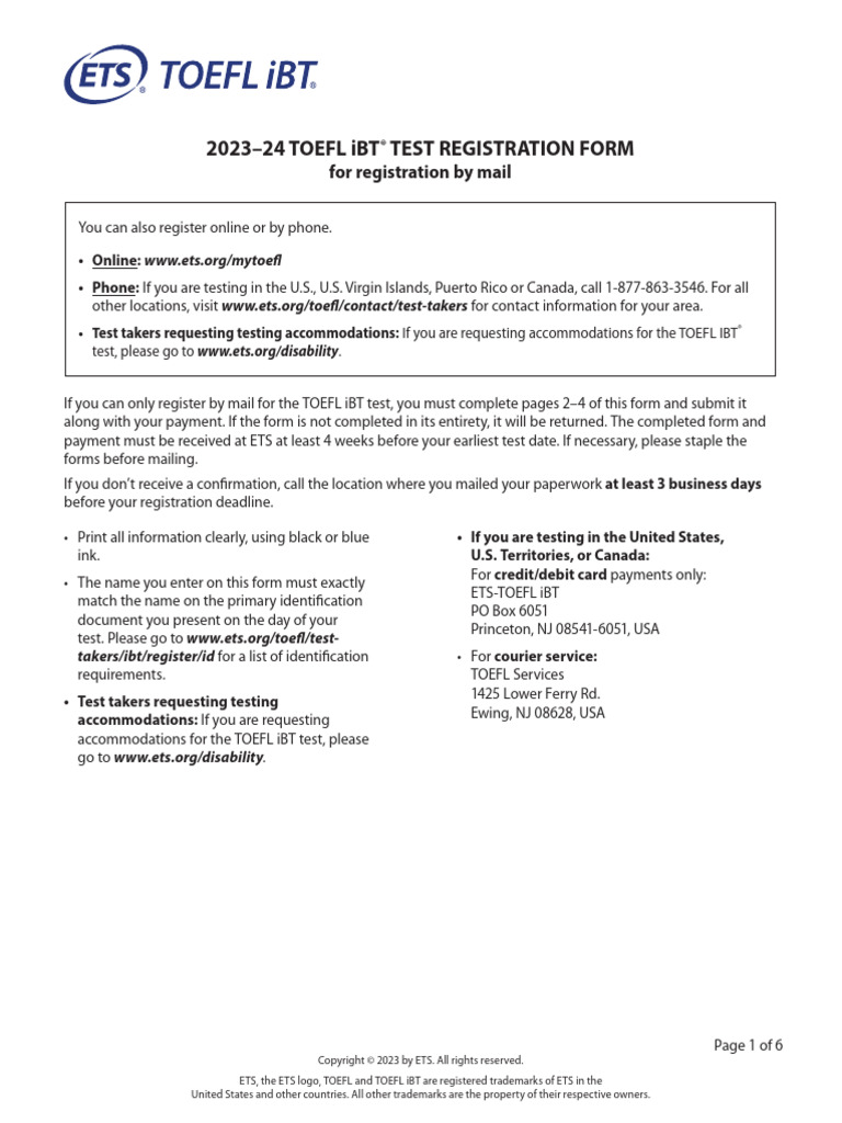 How Long Toefl Test Registration Takeshita