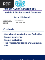 Module 5 Monitoring and Evaluation