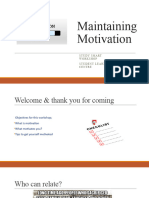 Maintaining Motivation1