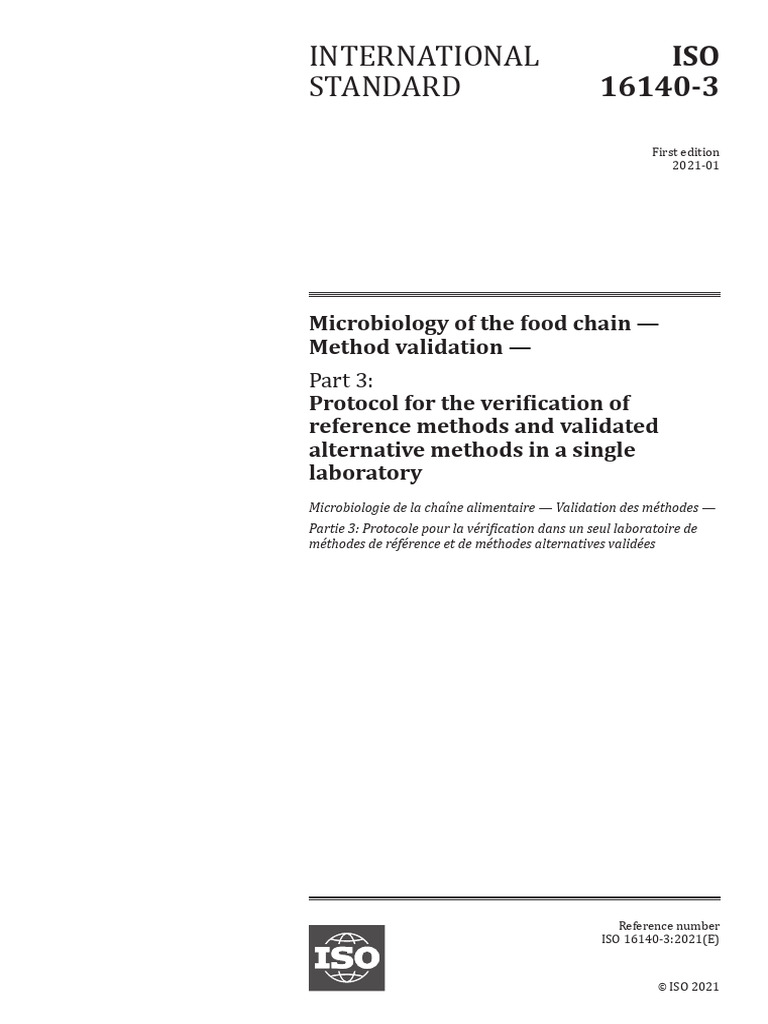 Iso 16140-3-2021 | PDF