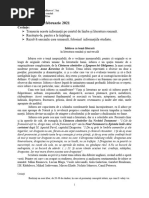 Suport de Curs Pentru Clasa A IX-a, Limba Și Literatura Română - Semestrul Al II-lea