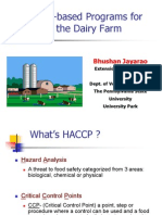 HACCP-based dairy farm food safety program