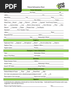 Patient Information Sheet