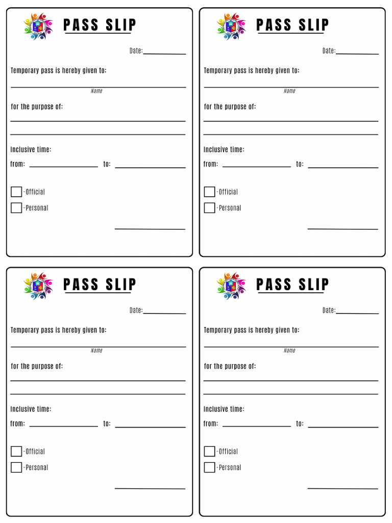 Pass Slip PDF