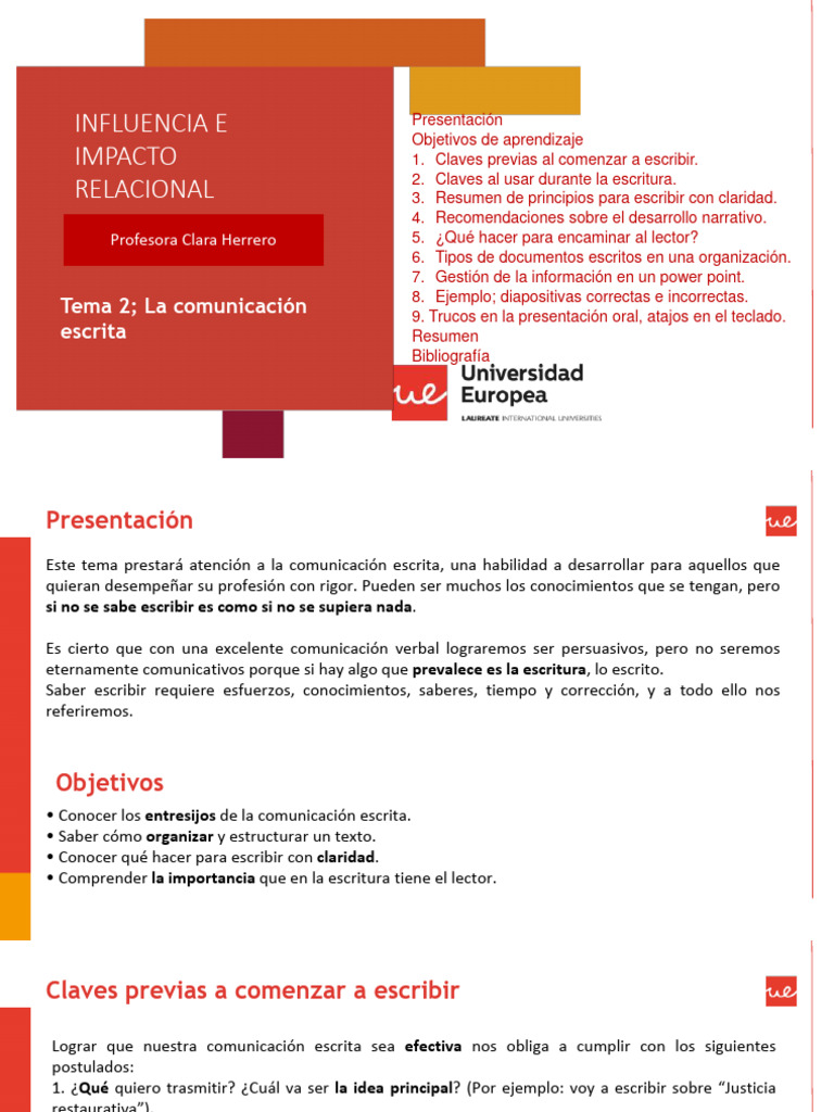 Claves para una Comunicación Escrita Efectiva | PDF | Artes del ...