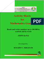 Mathematics Grade 4 - Activity Sheets - Read and Write Numbers