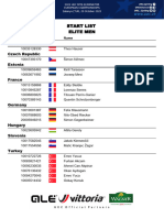 Campionato Europeo XCE 2023 - Iscritti Uomini