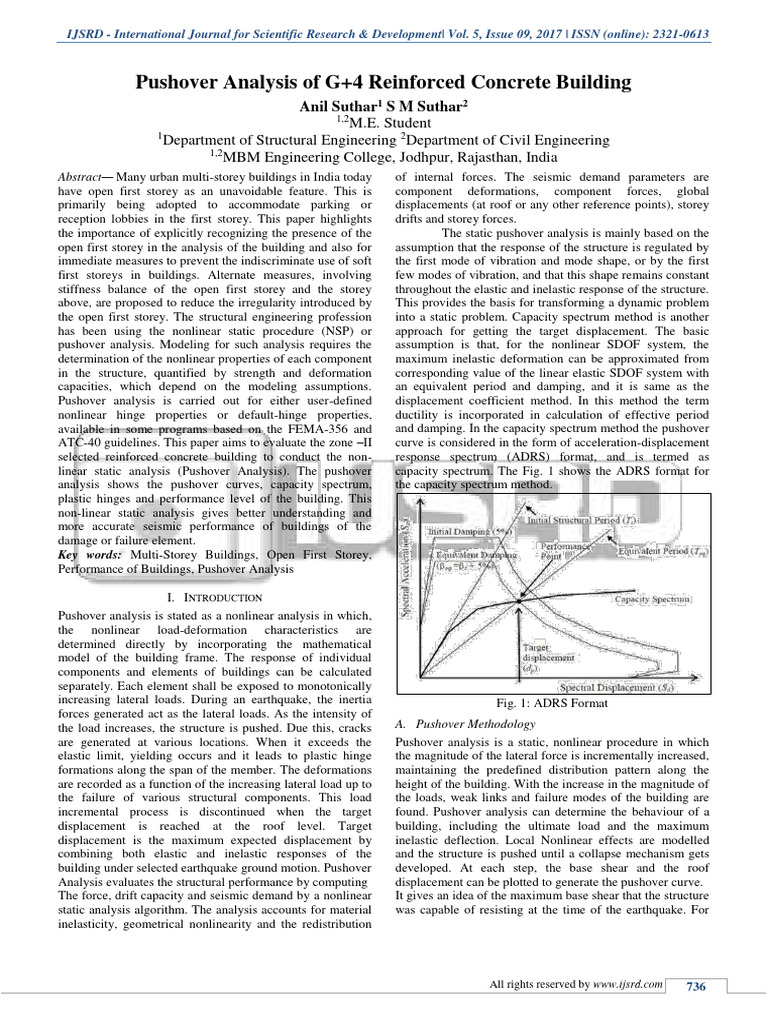 Pushover Analysis of G+4 RCC Building | PDF
