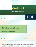 Evaluating Sources